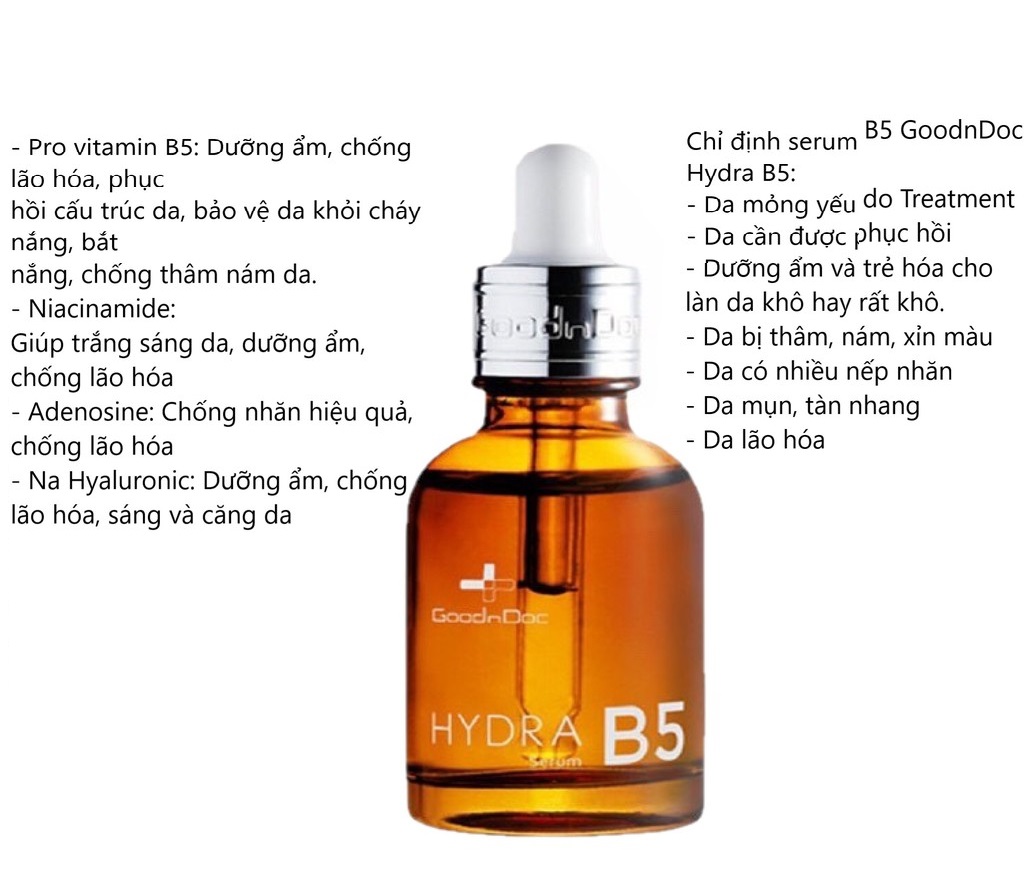 [Chiết-Gốc] Serum cấp ẩm phục hồi da Goodndoc Hydra B5