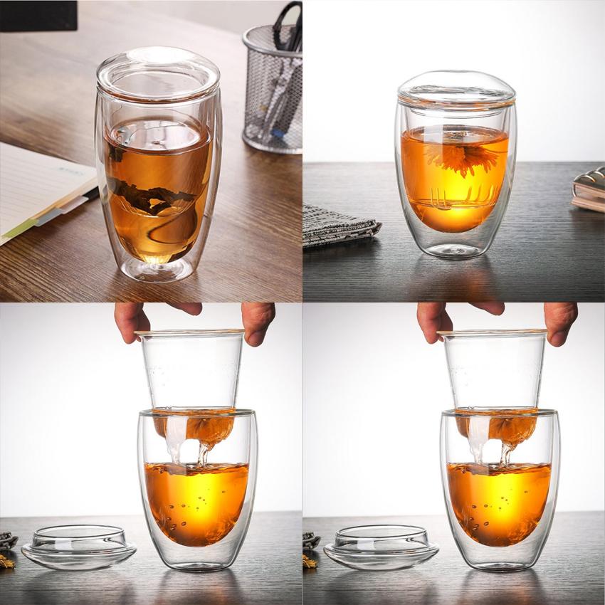 Ly Thuỷ Tinh 2 Lớp Lọc Trà Cao Cấp TI0326