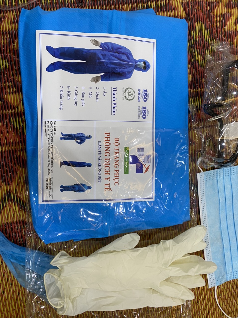 Quần áo bảo hộ phòng dịch 7 món ĐỨC MINH
