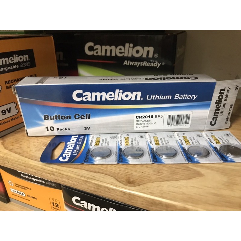 Combo 5 viên Pin CR2016 Camelion Lithium 3V chính hãng
