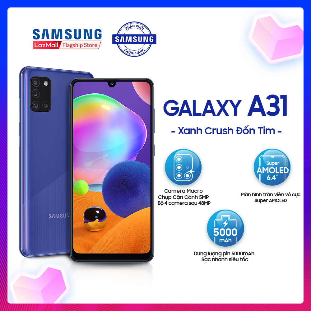 Điện thoại Samsung Galaxy A31 128GB (6G RAM) - Gói...
