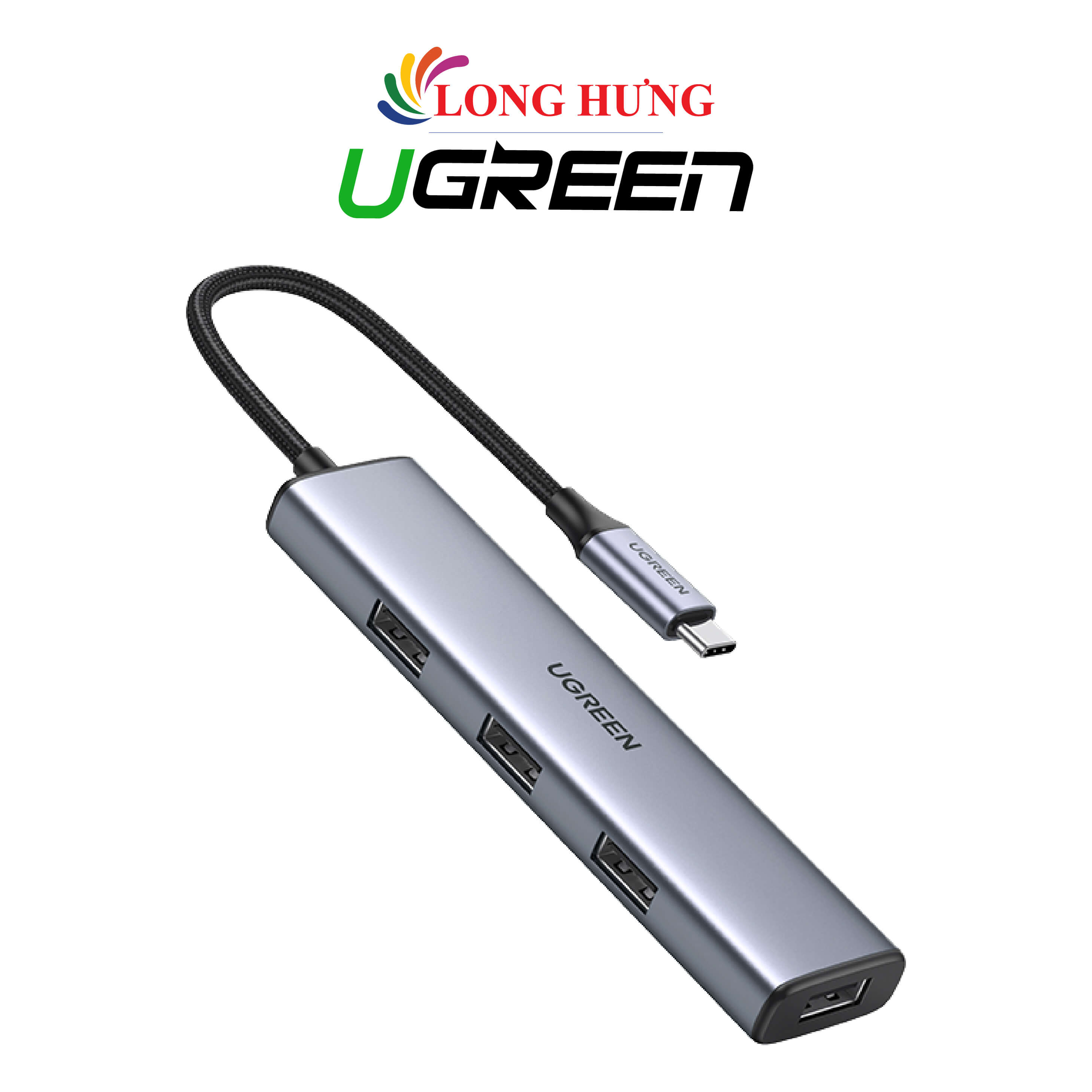 Cổng chuyển đổi ugreen 4-in-1 usb-c to usb 3.0 hub cm473 20841 - hàng chính hãng - 4 cổng chuyển tiện lợi