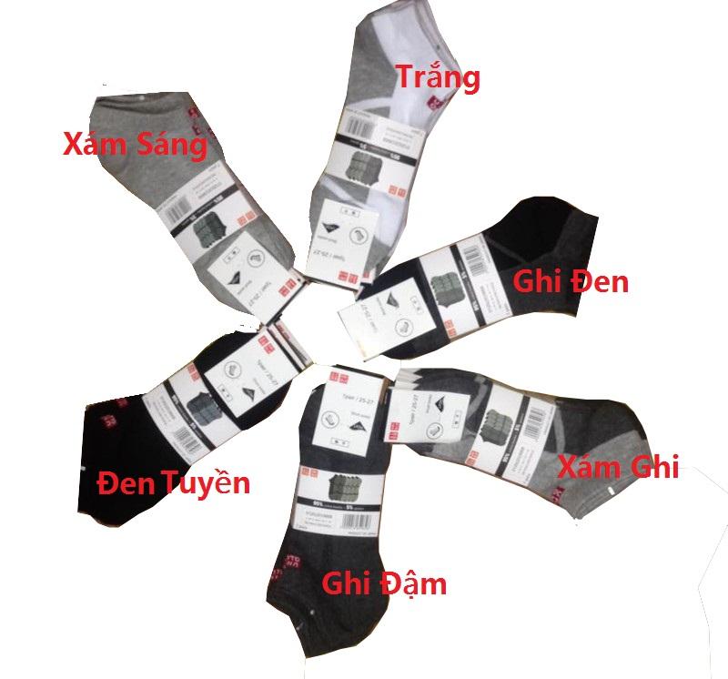 Combo 5 đôi tất vớ nam cổ thấp Uni - Nhật Bản
