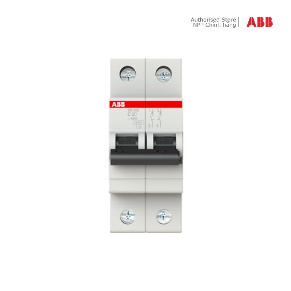 Cầu dao tự động ABB MCB 2P 20A 6kA (SH202-C20)