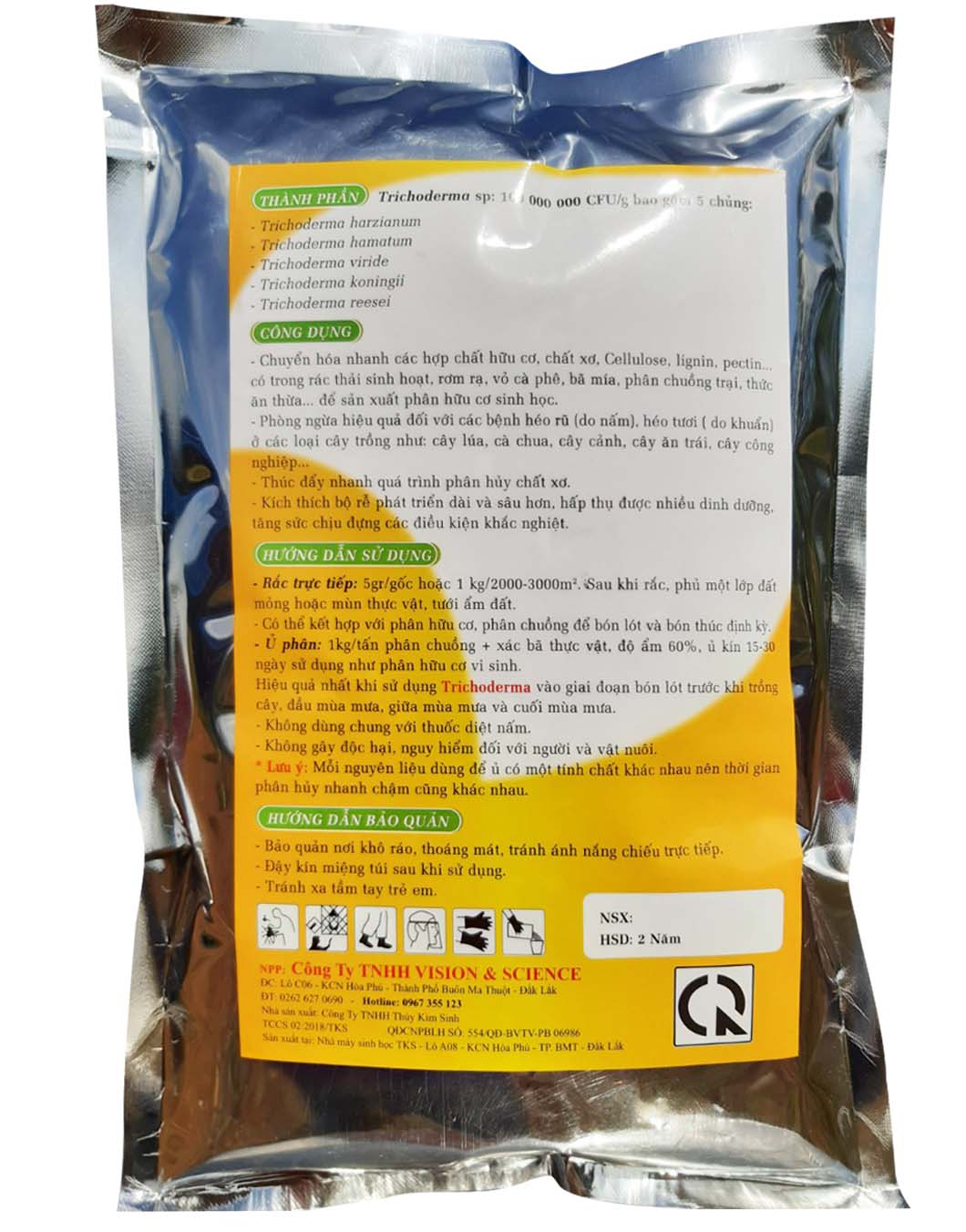 [1 Kg] NẤM TRICHODERMA 5 Chủng Nấm: Ủ Phân Hữu Cơ, Cải Tạo Đất, Phòng Nấm Bệnh Hiệu Quả