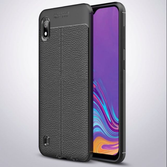 Ốp lưng samsung galaxy a10 silicon giả da, chống sốc auto focus