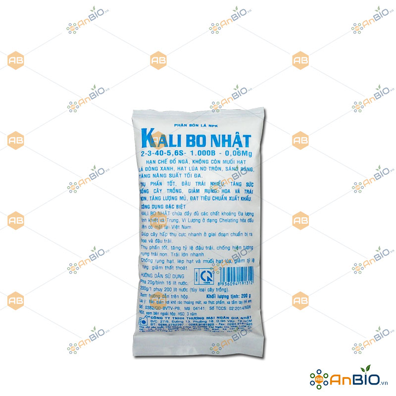 [HCM]PHÂN BÓN NPK 2-3-40-14 KALI BO NHẬT gói 200g - C5.1037