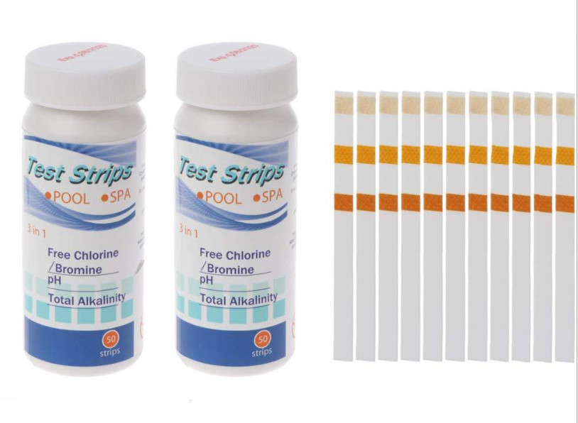 Bộ 50 que thử PH - thử clo - dụng cụ thử nước 3 trong 1