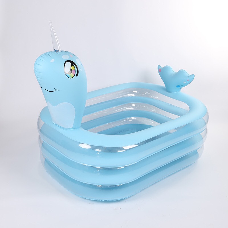 Bể bơi hình thú dễ thương cho bé - Bể cá voi xanh - Bể bơi vịt hồng cho bé trai bé gái - Smart Baby