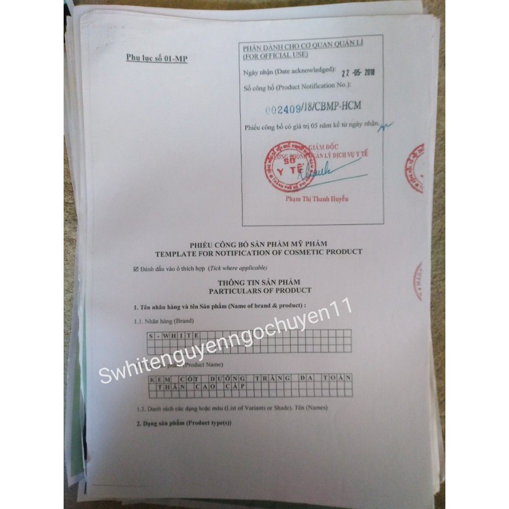 Mặt nạ khô swhite tyb cao khô