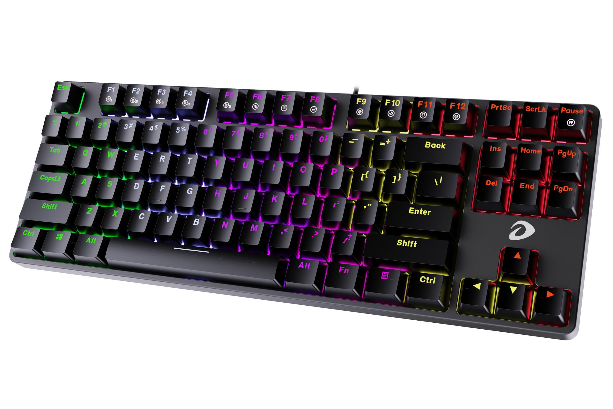Bàn phím cơ Gaming DAREU EK87 - Black (MULTI-LED, Blue/ Brown/ Red D switch)