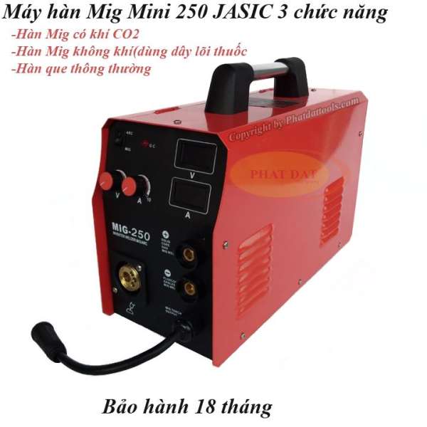 Máy hàn Mig Mini 250 JASIC 3 chức năng-Máy Hàn Mig JASIC Không Dùng Khí