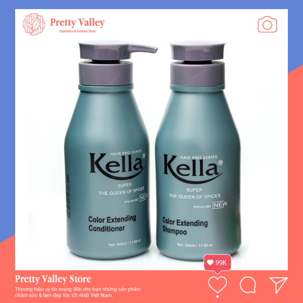Dầu xả Kella cho tóc nhuộm giúp giữ màu và phục hồi tóc dung tích 500ml - Pretty Valley Store nhập khẩu