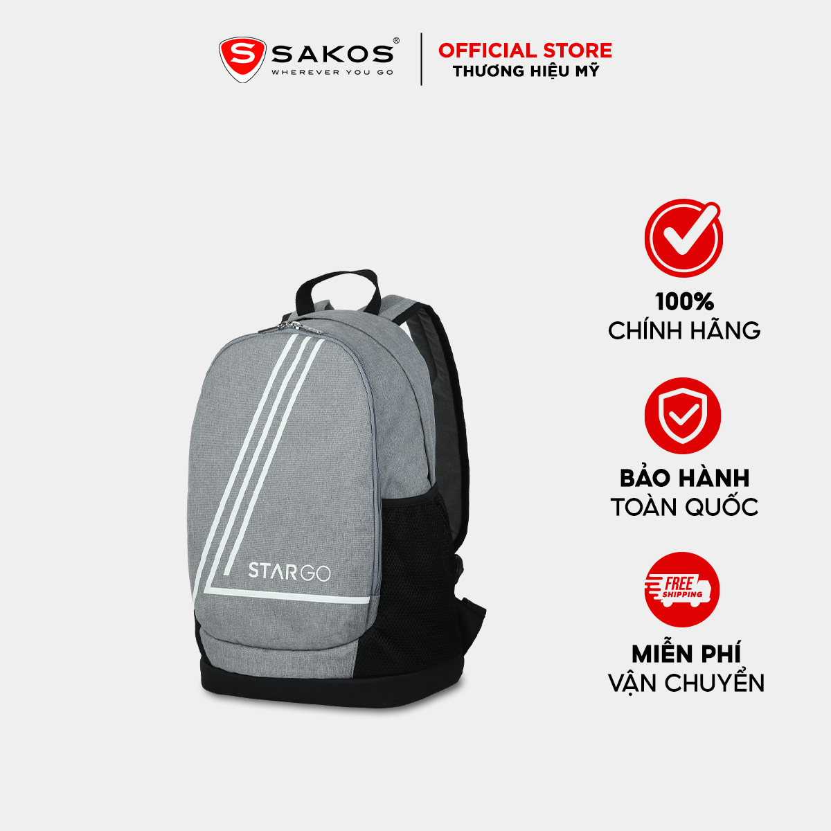 Balo Laptop Thời Trang STARGO AKTIF (14 inch) thiết kế tối giản, phù hợp mọi phong cách từ công sở đến dạo phố