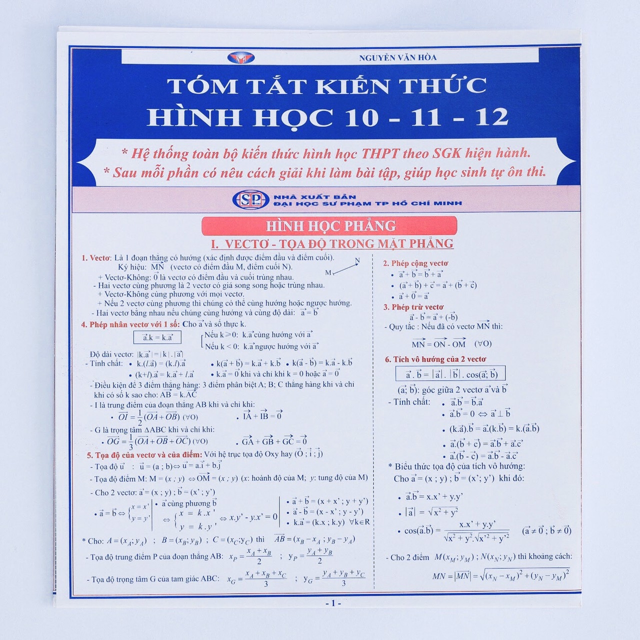 Fahasa - Tóm Tắt Kiến Thức Hình Học 10-11-12