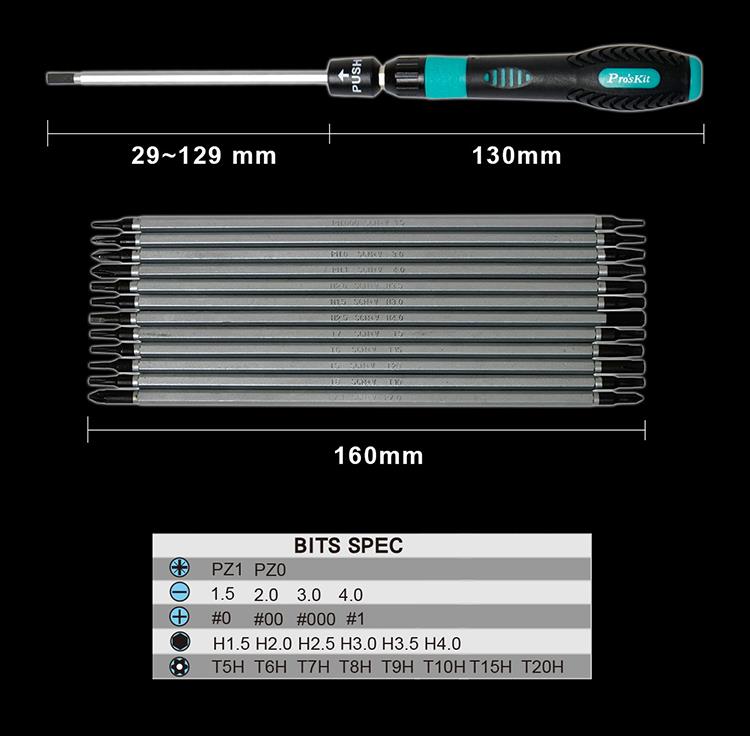 [HCM]Bộ vít Proskit SD-9824 (Đen)