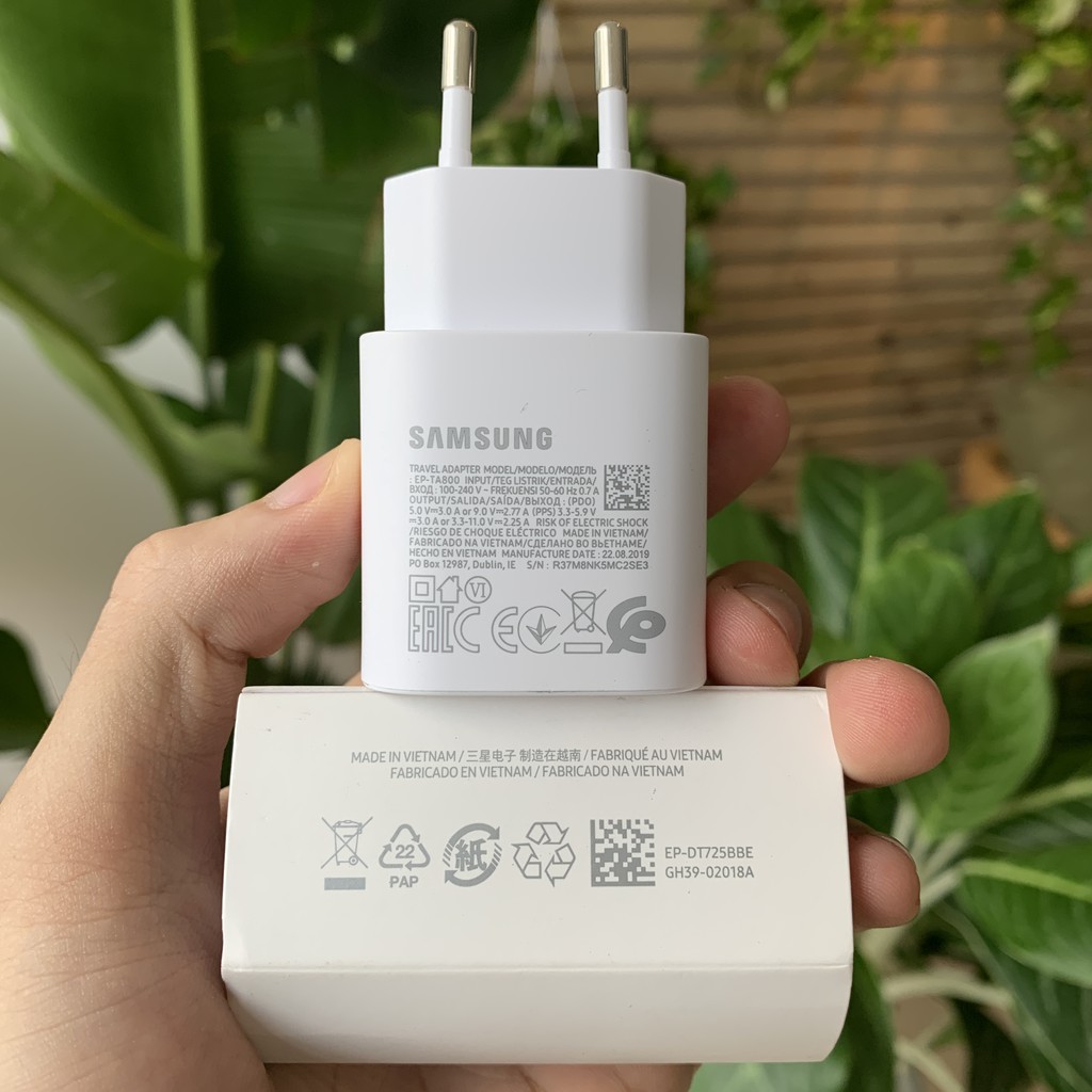 Combo Sam - sung Note10 sạc nhanh PD 25W zin