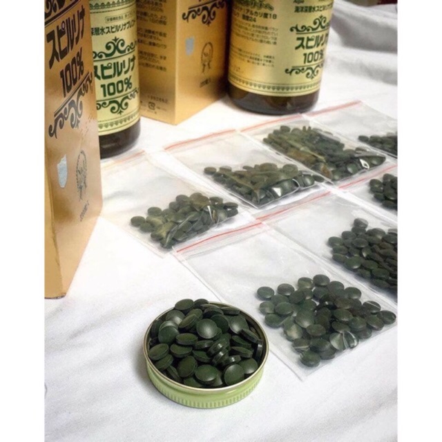 50 viên tảo viên spirulina | hạt tảo xoắn - thức ăn cho cá tép