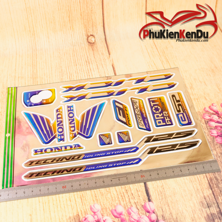 TEM CROM CHỮ NỔI CHO XE CLICK [TẶNG KÈM 1 TEM STICK]