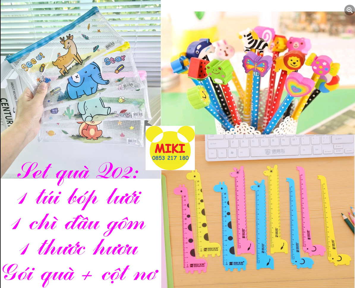 SET QUÀ GIÁ RẺ, PHẦN THƯỞNG HỌC SINH (Đồ dùng dạy học Miki)