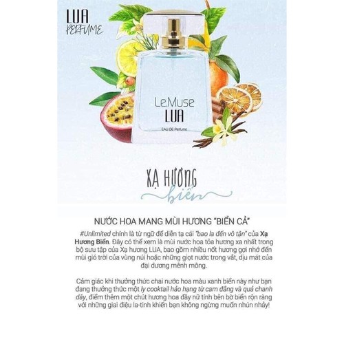 Nước hoa nữ Lua LeMuse - Xạ Hương Biển (50ML) - LUA LEMUSE