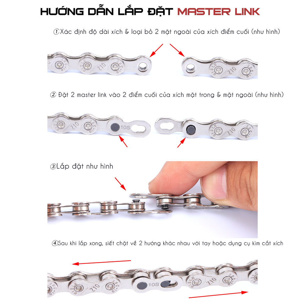 Master Link Khóa Nối Mắt Xích Xe Đạp 6-7-8S/ 9S/ 10S MLH