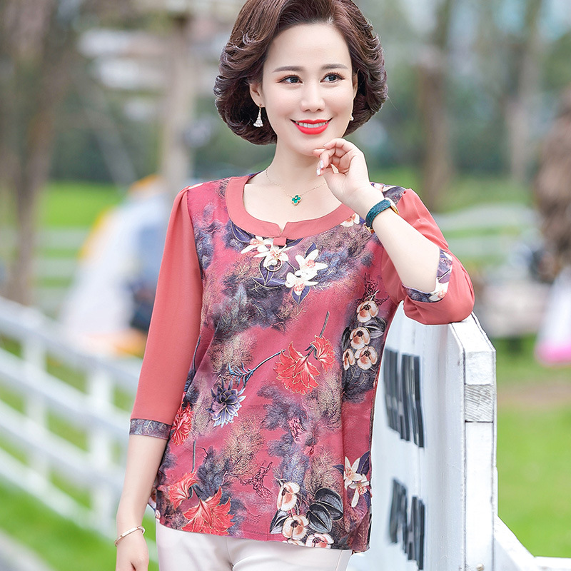 Áo sơ mi trung niên nữ, áo kiểu nữ, áo nữ tay lỡ