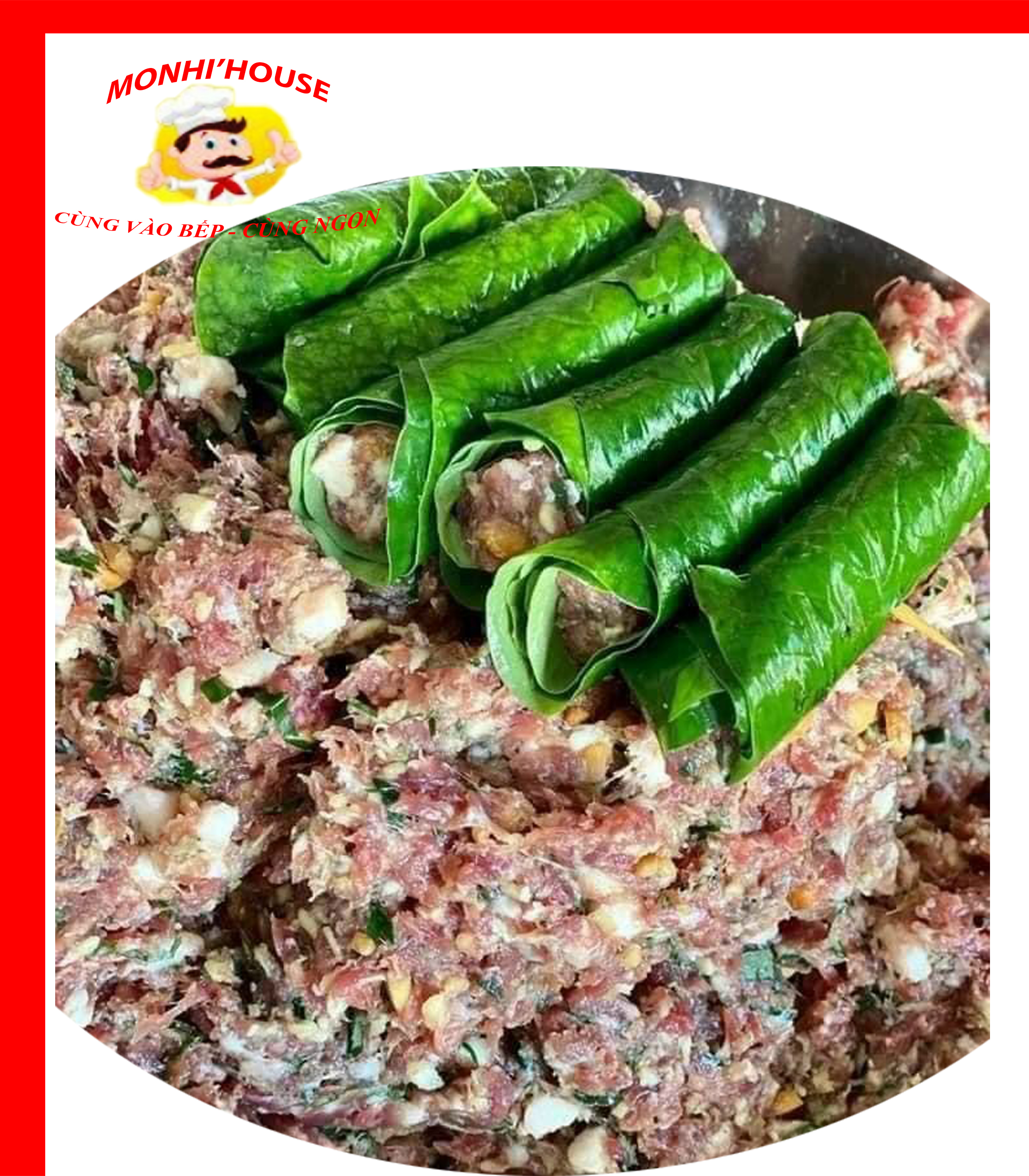 Bò cuộn lá lốt đóng khay (18-20 cuộn) thơm, ngon