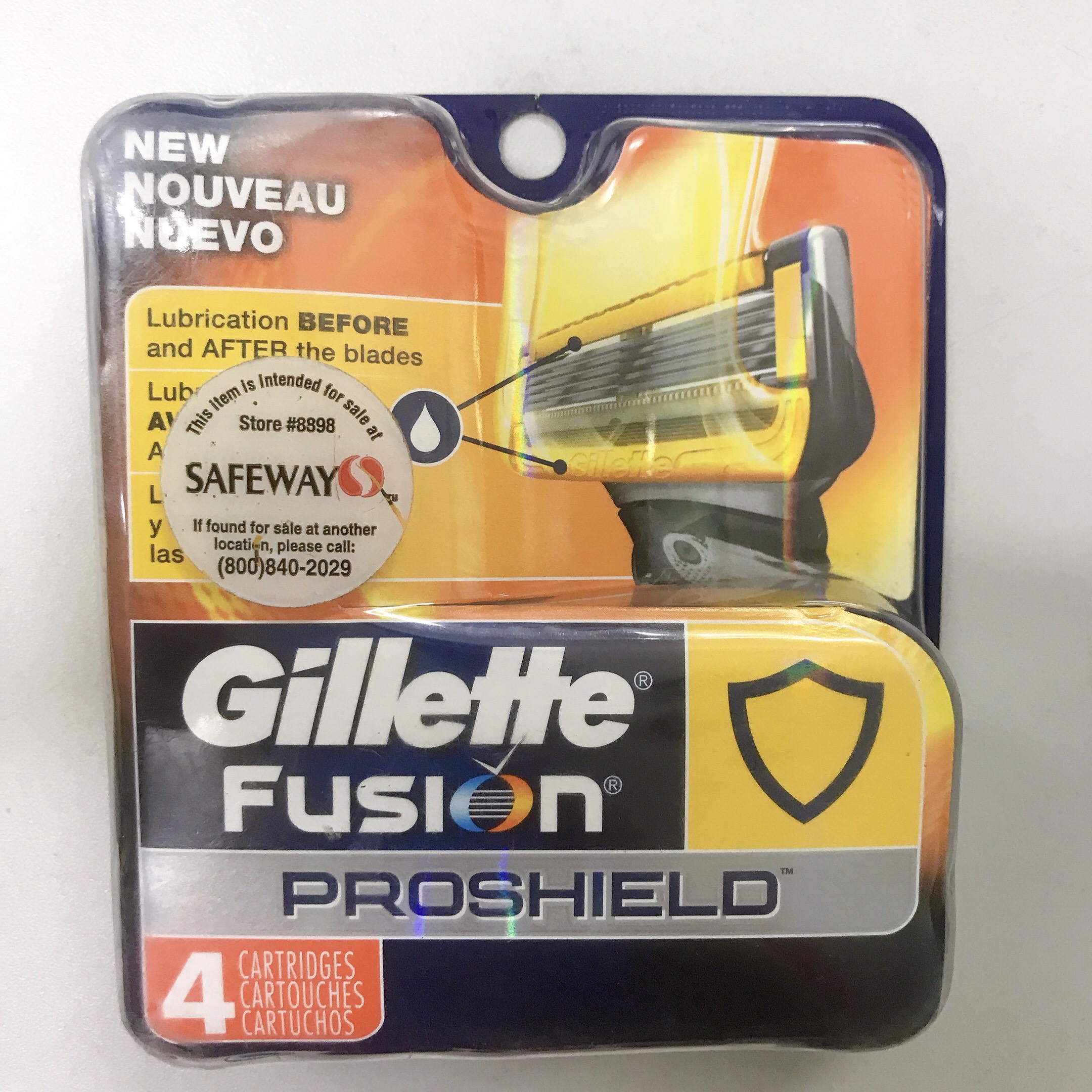 [HCM]Hộp 4 lưỡi dao cạo râu Gillette Fusion Proshield (đầu cạo 4 lưỡi kép)