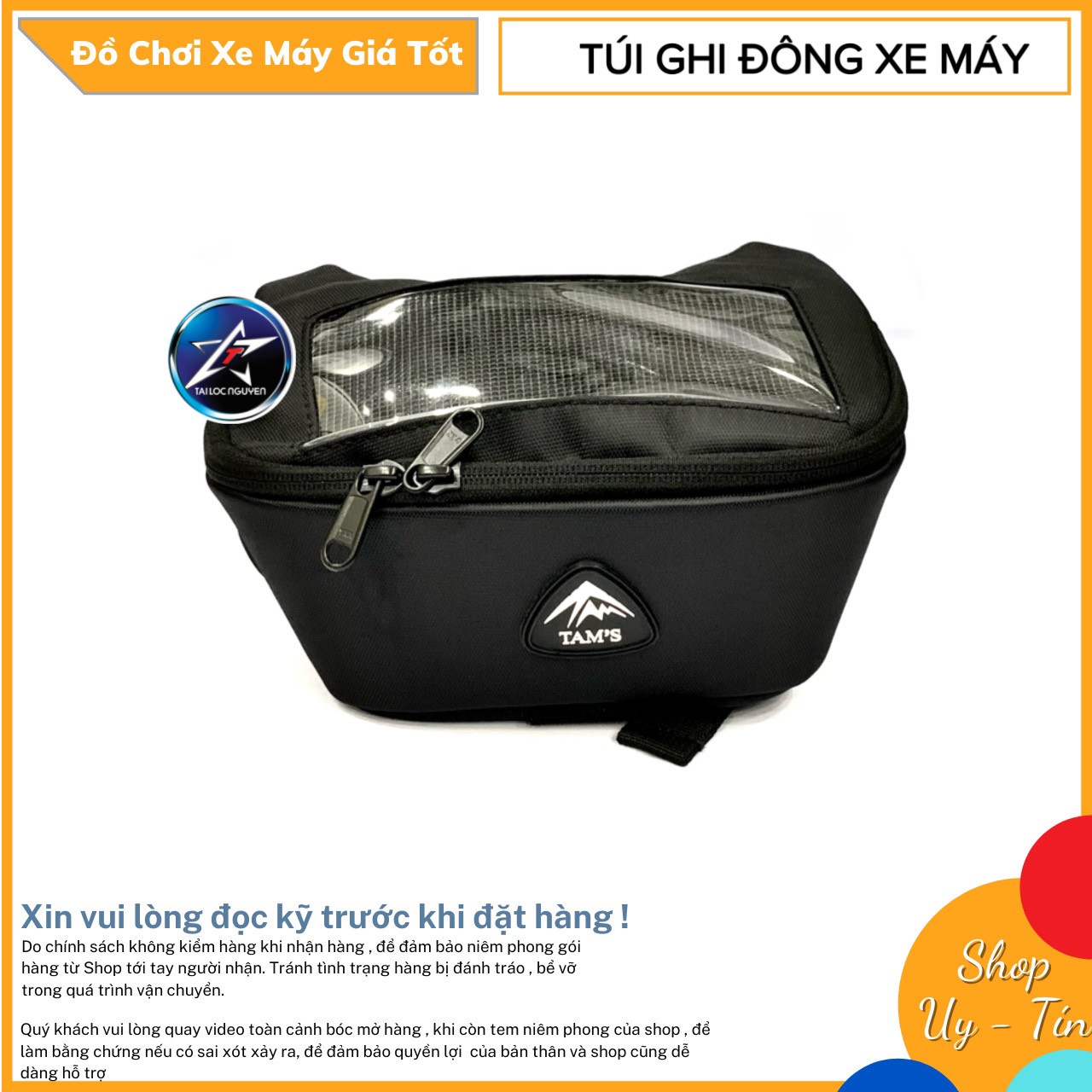 Túi treo ghi đông tam's cho xe máy