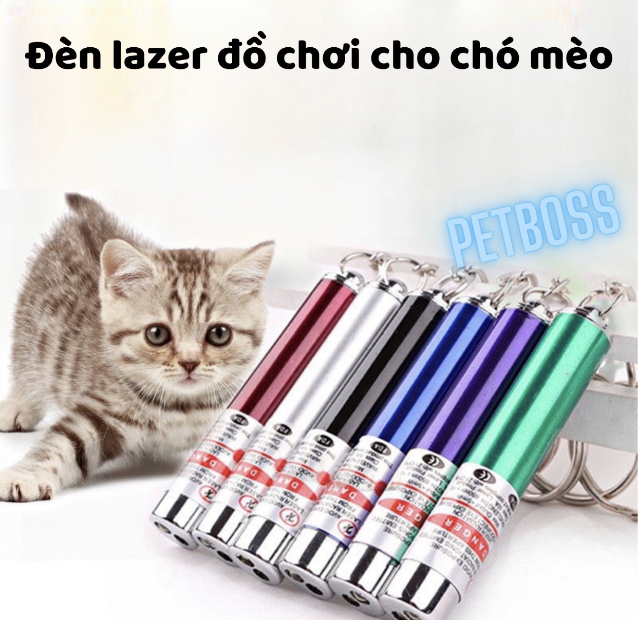 ĐỒ CHƠI ĐÈN LASER CHO MÈO GIÚP CHÓ MÈO XÃ STRESS VUI NHỘN MÀU NGẪU NHIÊN