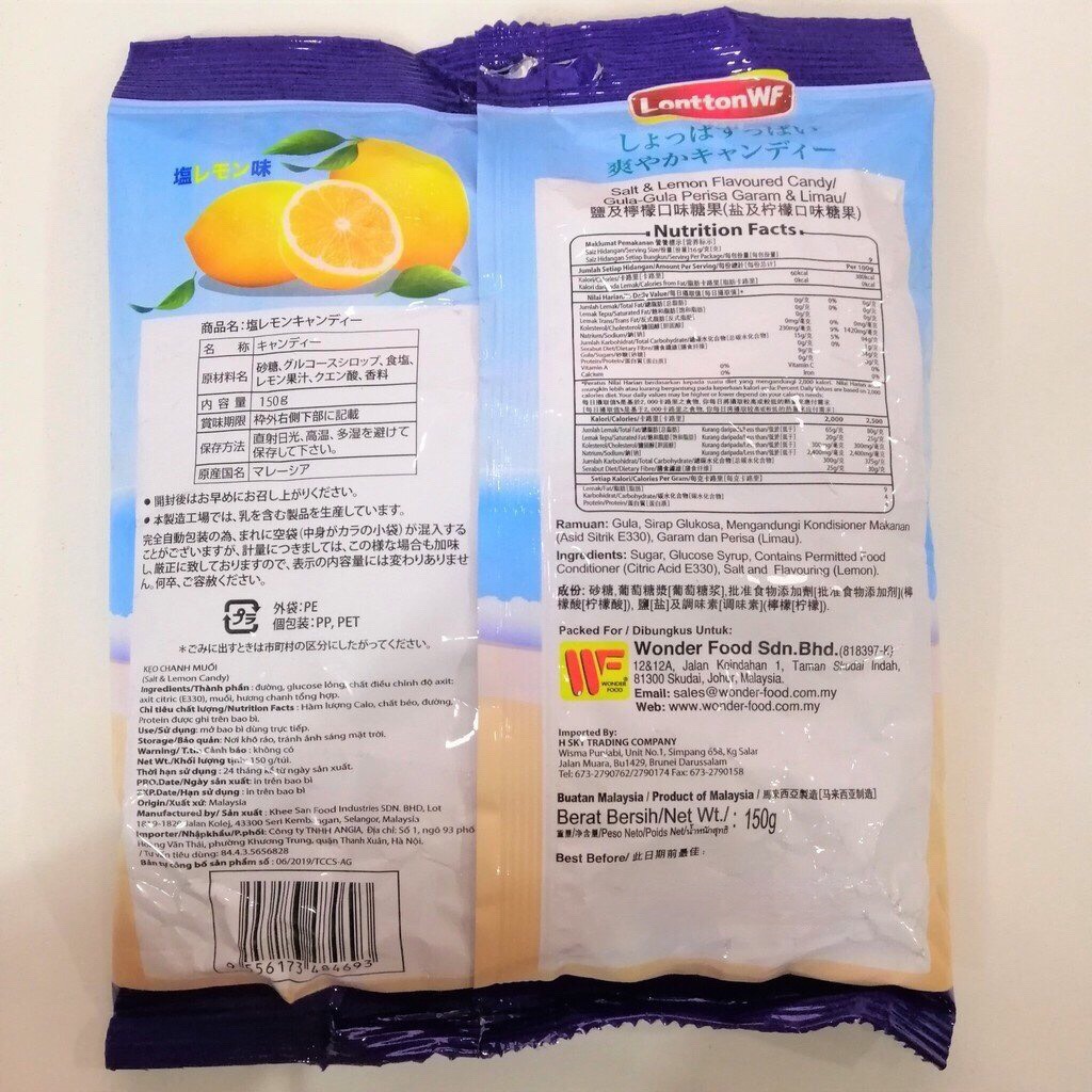 Kẹo Chanh Muối Malaysia (Gói 120g)