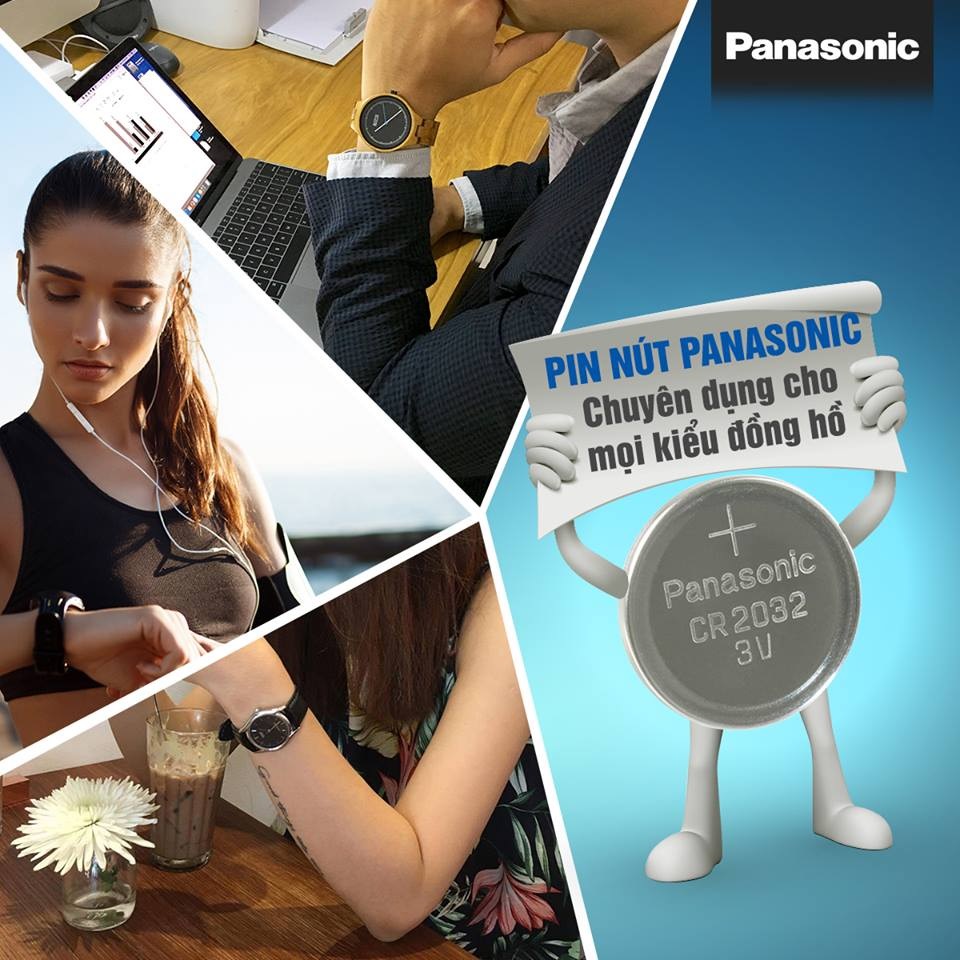 Pin nút Panasonic 3V CR-2032