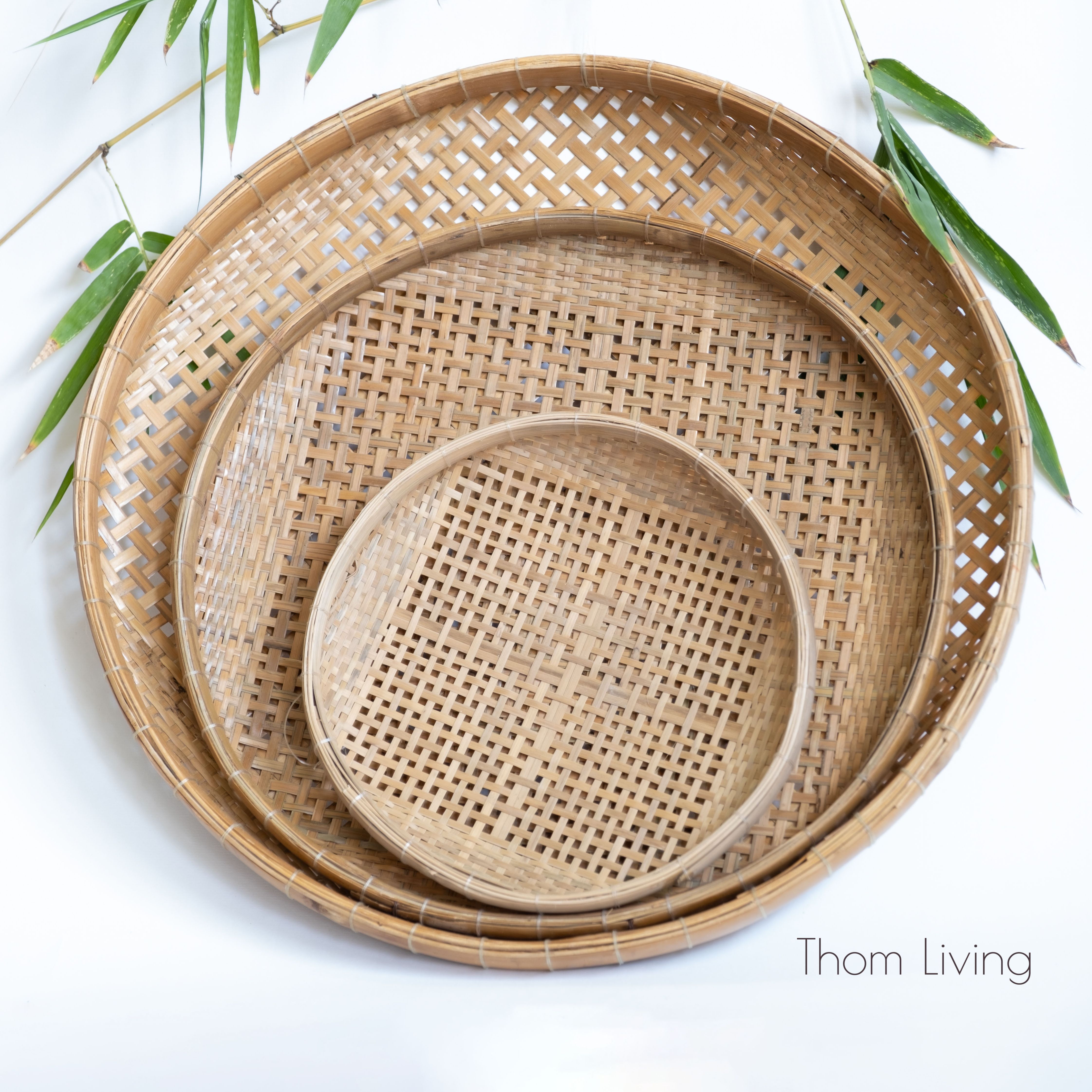 Mẹt tre cật (tre vỏ) - đan thưa