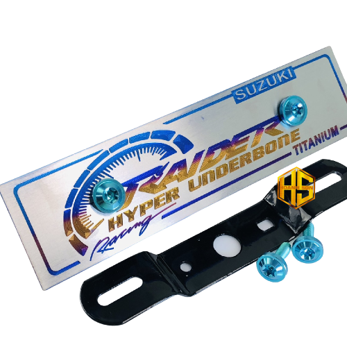 Bảng tên RAIDER, bảng tên titan 100% gắn cho các đời xe RAIDER, dòng cao cấp full ốc titan và pass bảng tên