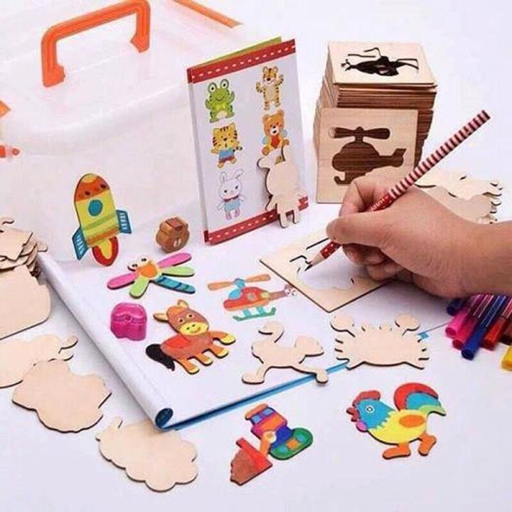 Bộ Khuôn Gỗ Vẽ Tranh Cho Bé