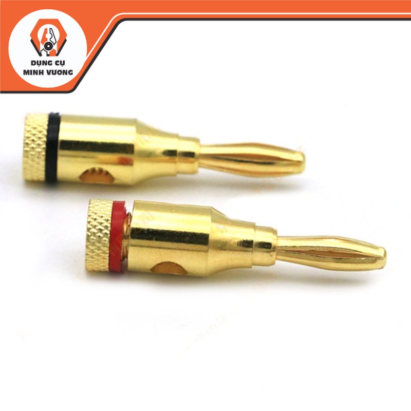 Cặp 2 Jack Bắp Chuối Mạ Vàng dùng cắm loa.
