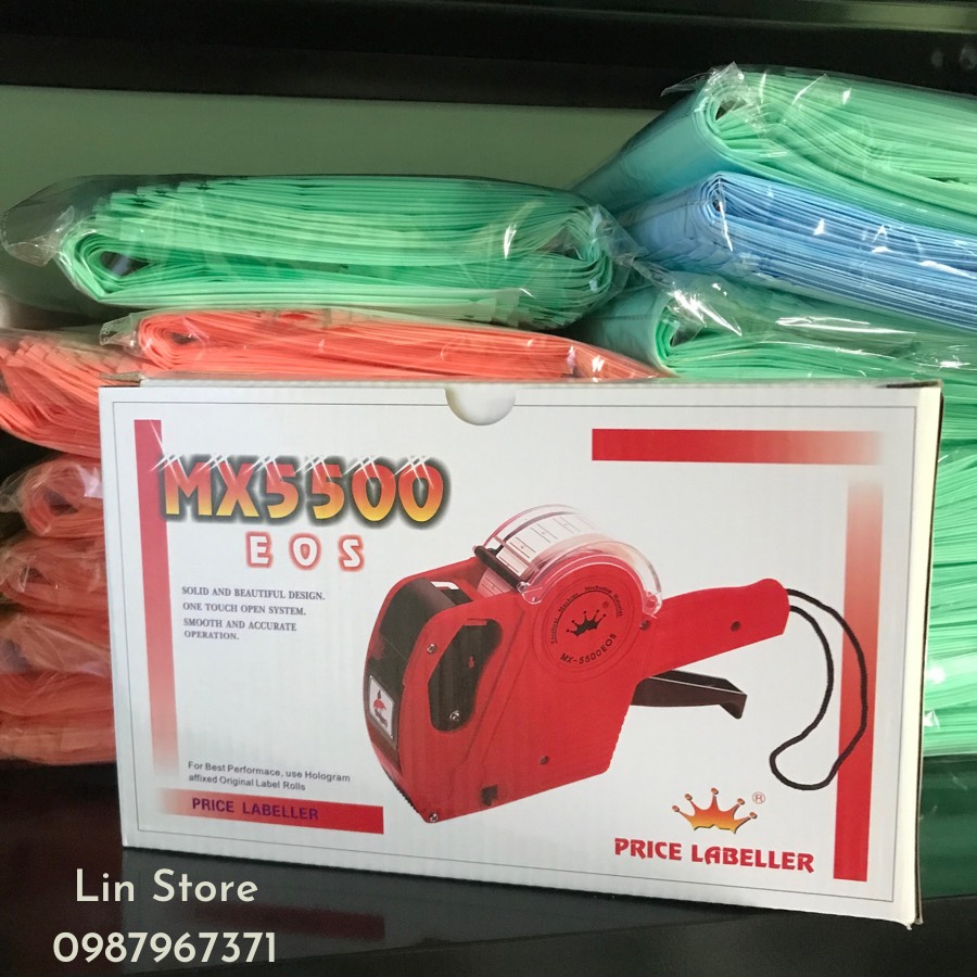 Máy Bấm Giá Tiền MX5500-EOS (Kèm Mực Dự Phòng + 1 Cuộn Tem Giá)