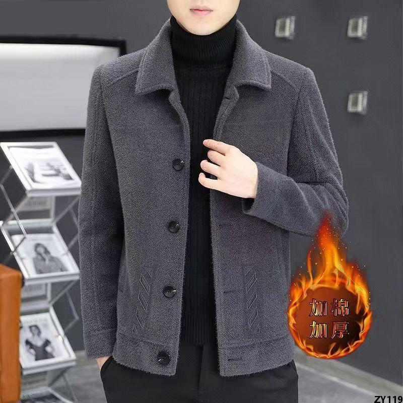 Áo khoác mẫu mới dày dặn thu đông mẫu ngắn áo jacket phong cách hàn quốc thời trang mùa đông nam dạ mùa đông 2023 áo khoác dạ lông