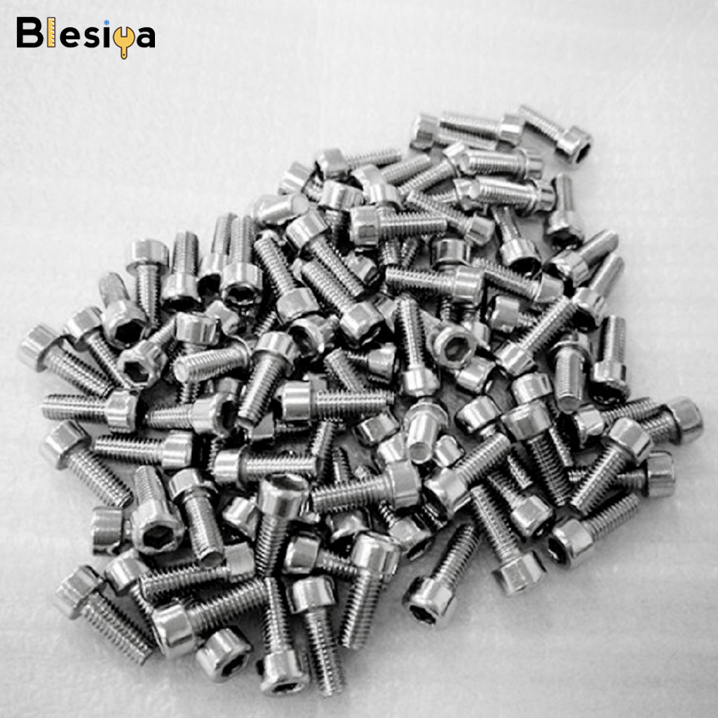 Blesiya 100 vít thép không gỉ Hex Bolt M3x8mm chất liệu hợp kim kẽm chất