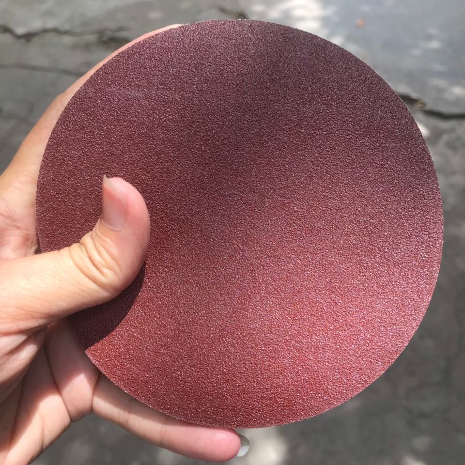Nhám tròn 125mm ( 5 inch ) dán keo- 1 hộp 100 tờ