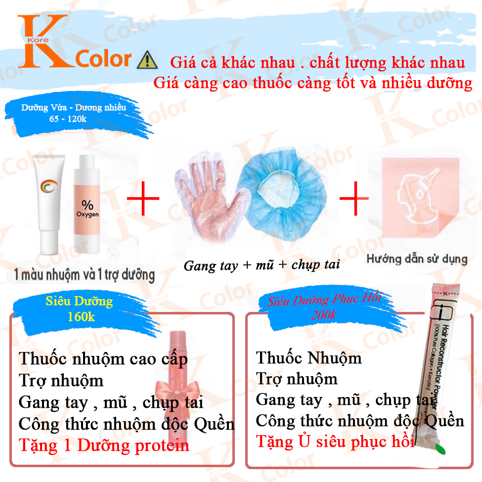 Thuốc nhuộm tóc Bạch Kim Kcolor