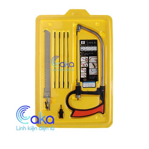 Bộ cưa tay đa năng cầm tay mini - trọn bộ 6 lưỡi cưa + tay cưa - thủ công mỹ nghệ, cưa gỗ ,sắt, lọng, chỉ