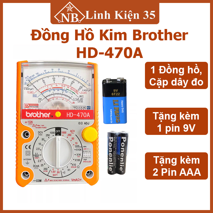 Đồng hồ kim đo điện đa năng Brother HD-470A