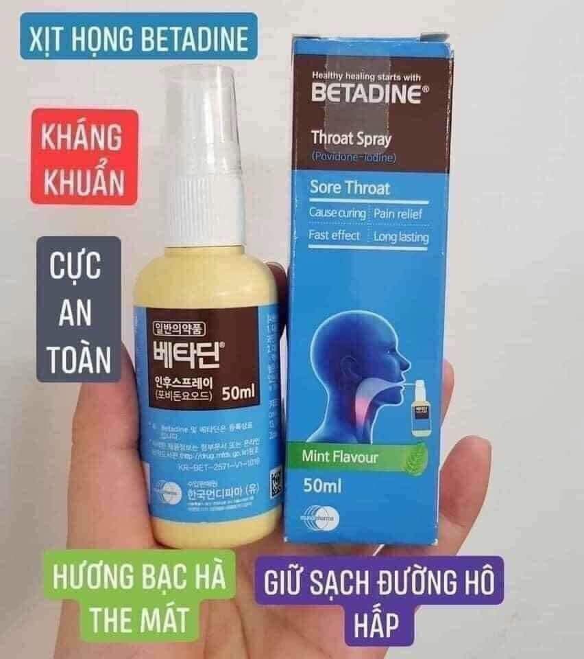 Xịt họng diệt khuẩn Betadine 50ML