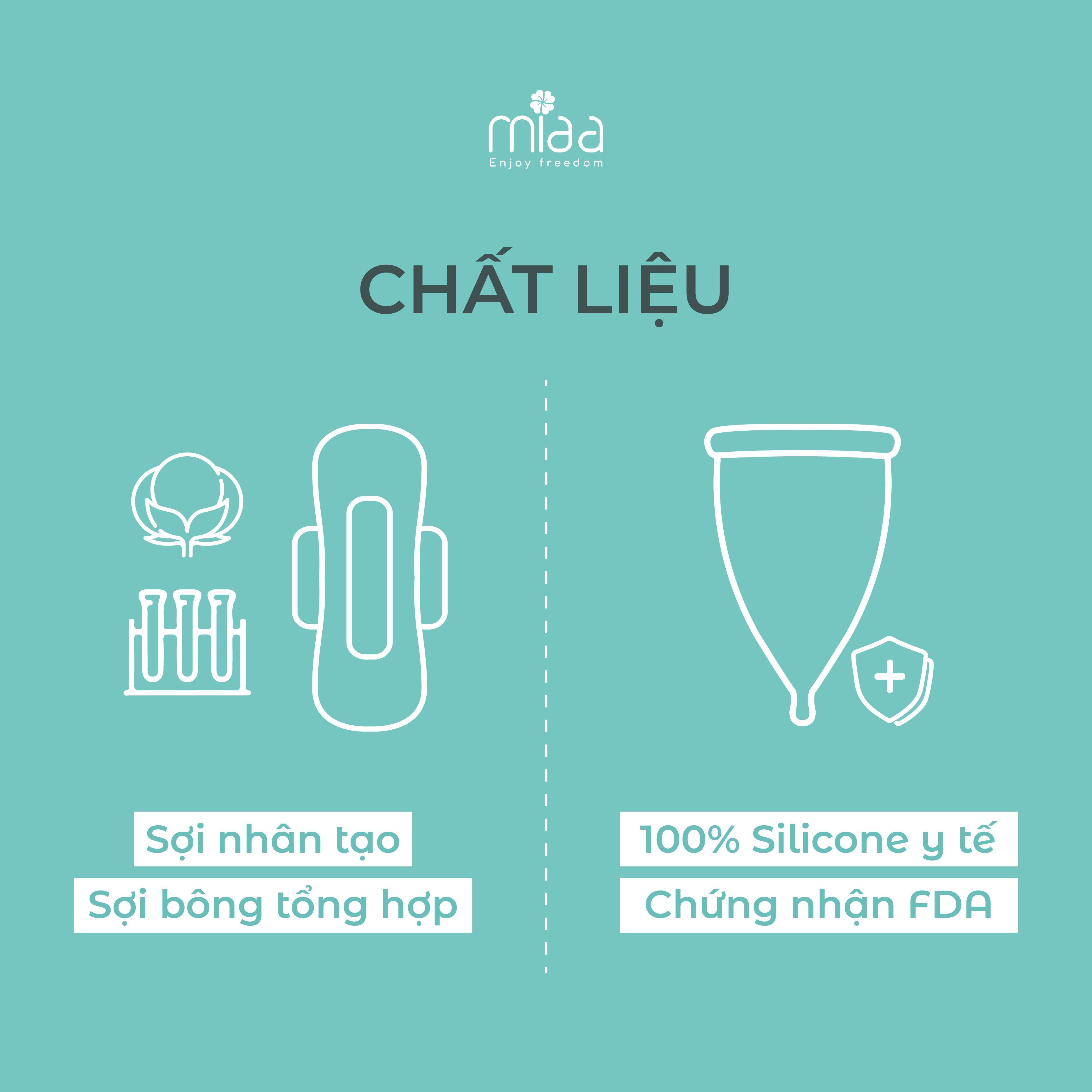 Cốc Nguyệt San Miaa Cup - Size 1, 2