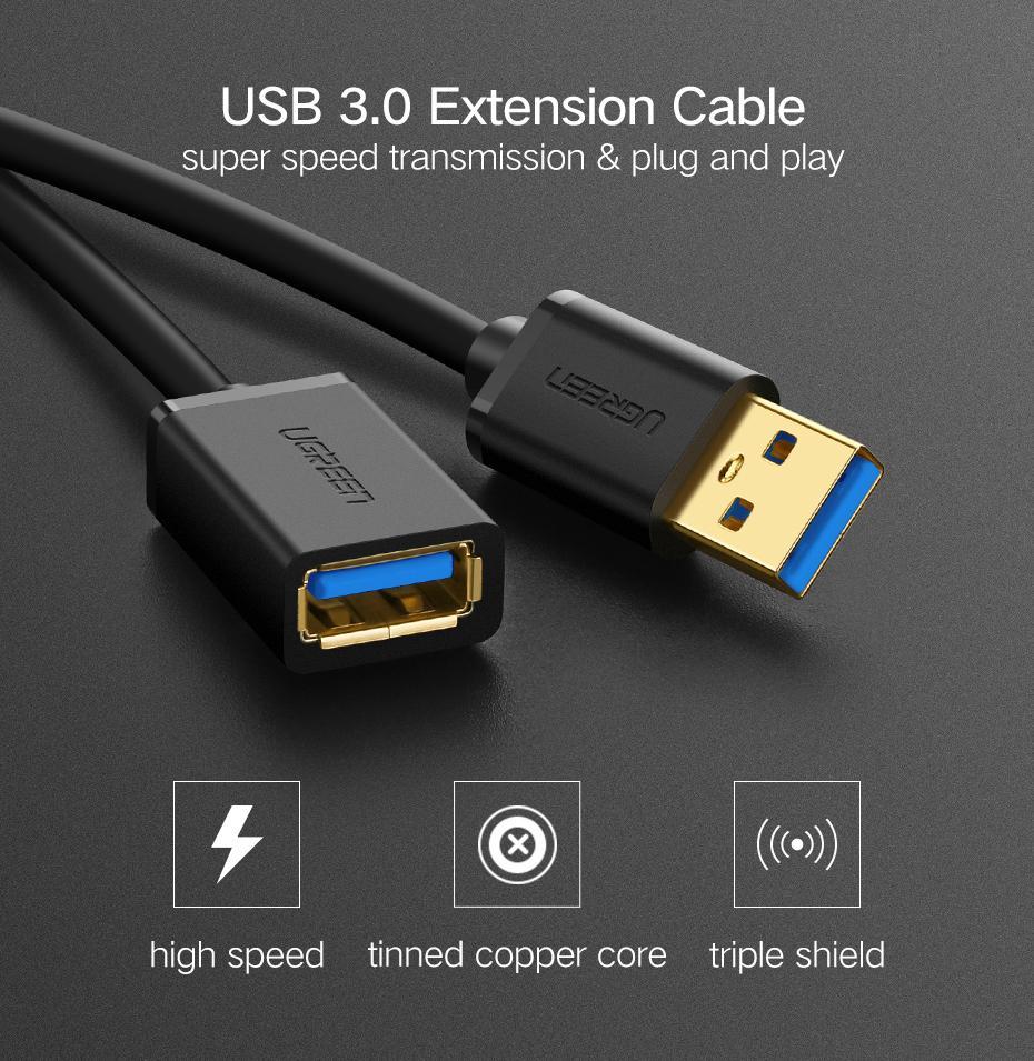 Cáp nối dài USB 3.0 dài 3m Ugreen 30127