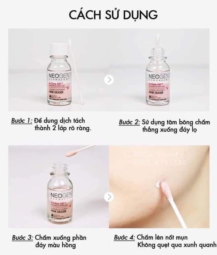 Chấm mụn NEOGEN A-CLEAR SOOTHING PINK EARASER 15ml
