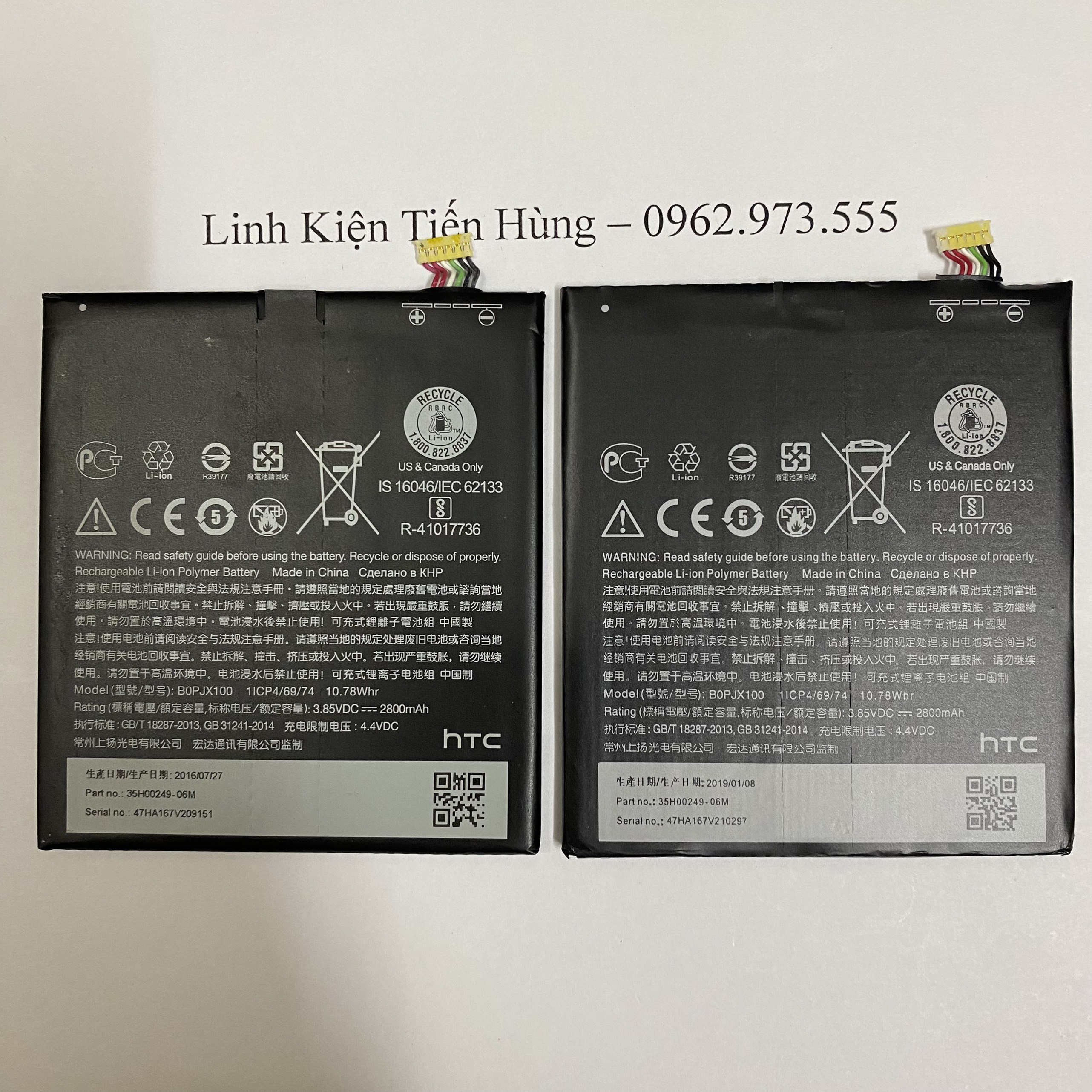 Pin HTC Desire 728 hàng chuẩn zin 1 đổi 1