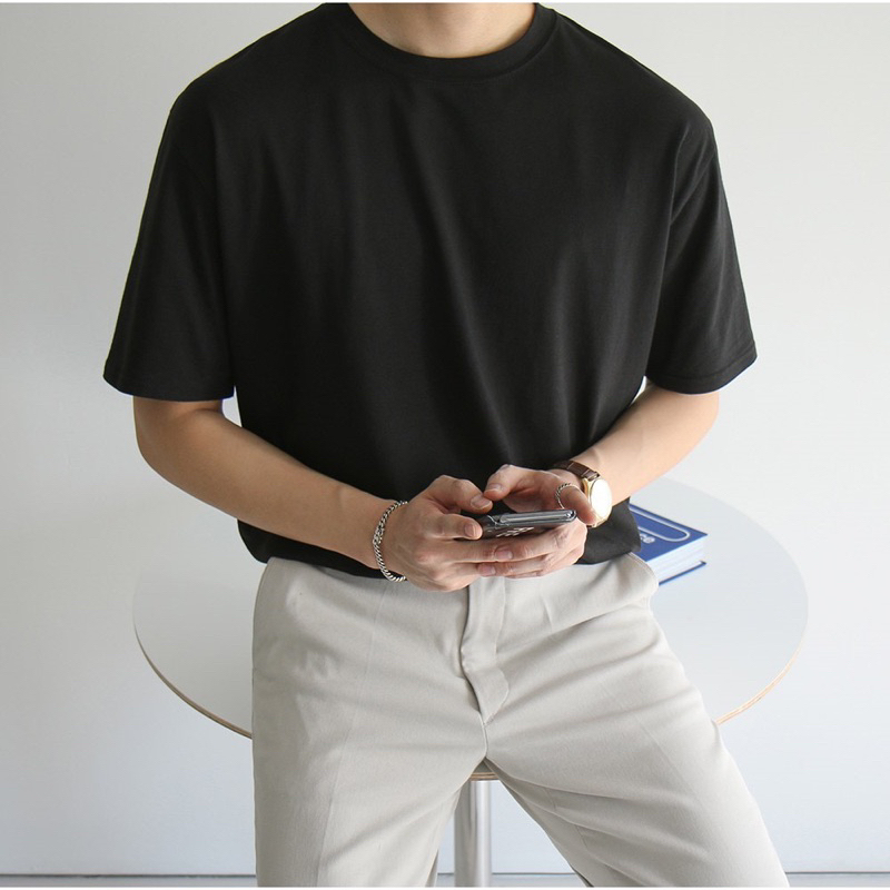 Áo T-shirt basic vải cotton 100% trơn nhiều màu